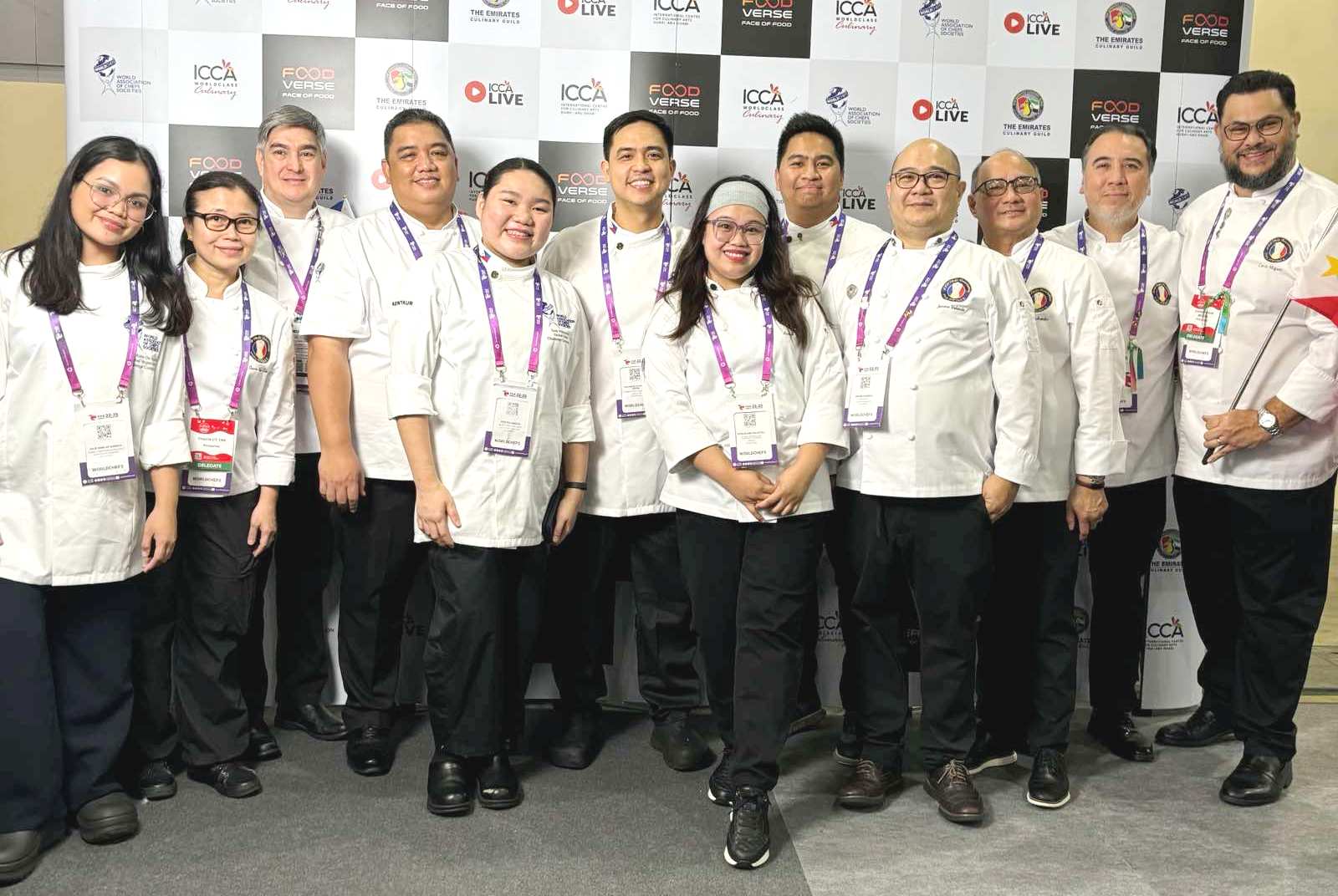 Philippine LTB Culinary The National Culinary Team Philippines: Apprentice Julie Ann de Guzman, Chef Cherrie Uy-Tan, Chef Sito Senn, Chef JA Ventura, Apprentice Sam Villanueva, Chef Maverick Javier, Chef Roslyn Palattao, Chef AC Agra, Chef Jerome Valencia, Chef James Antolin, Chef Fernando Aracama, and Chef Carlo Miguel