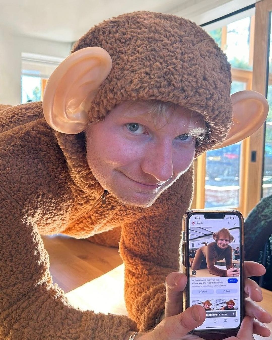 Ed Sheeran as an AI meme of himself