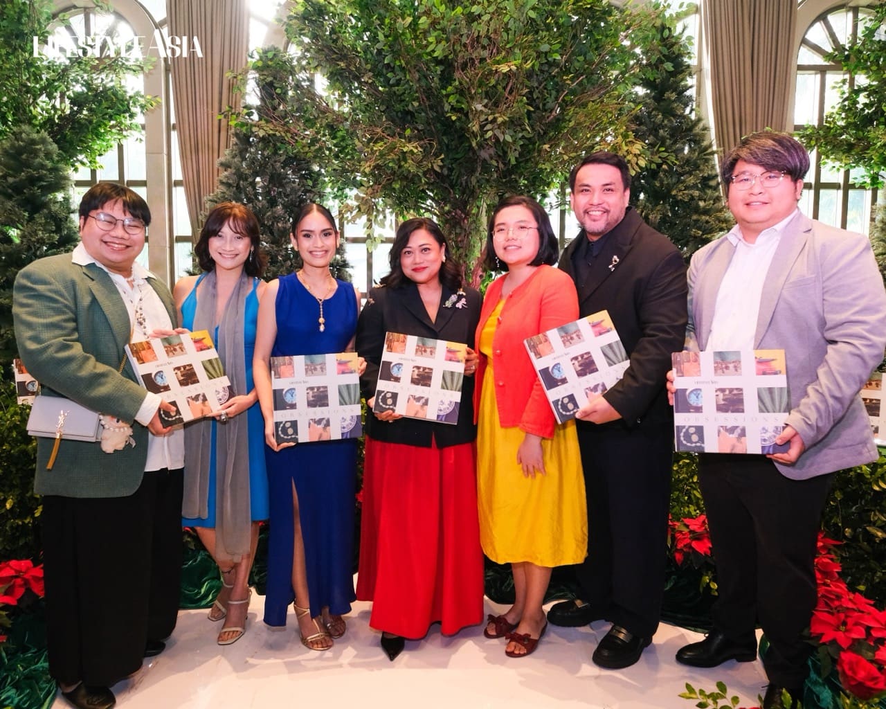 MJ Calayan, Lifestyle Asia managing editor Mawi Fojas de Ocampo, publisher of One MEGA Group, Inc. Janine Recto, Candy Dizon, Pilar Gonzalez, COO of One MEGA Group, Inc. Ramon Galicia, and Lexus brand department manager Pocholo Molina Lifestyle Asia Garden Gala