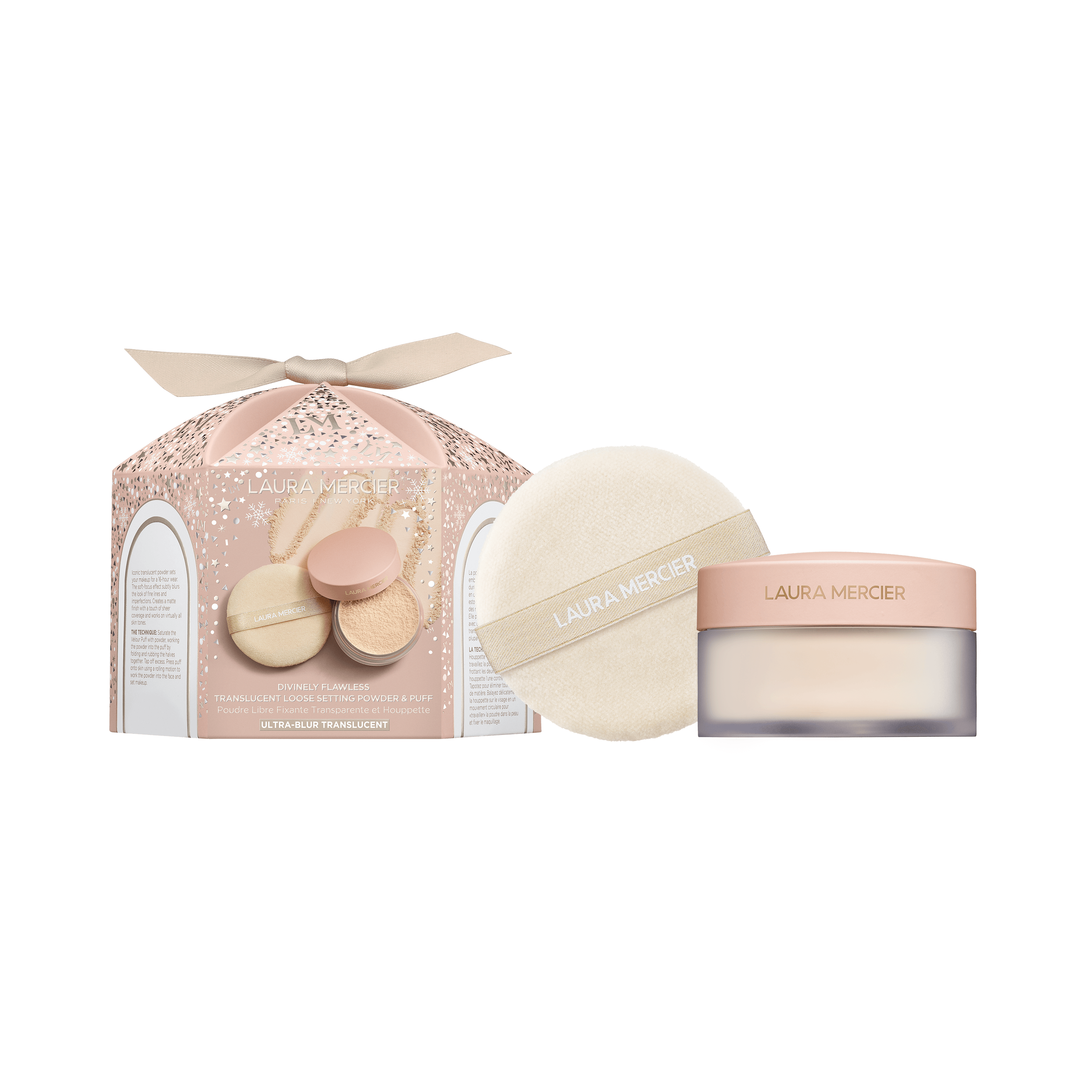 Laura Mercer gift set with the translucent setting powder