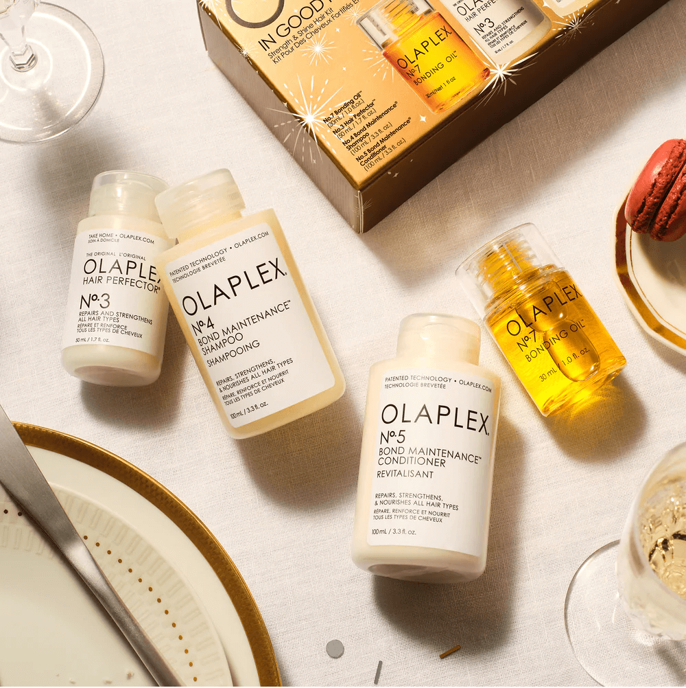 Olaplex set with shampoo, conditioner, treatment and hair perfecto