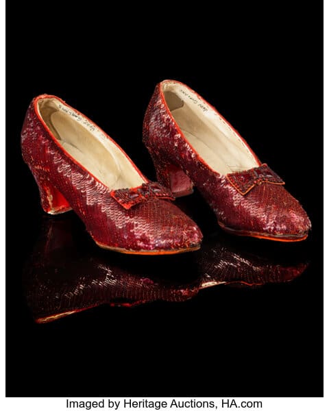 One of Judy Garland's ruby shoes, dubbed the "Traveling Shoes," fetched $28 million in auction