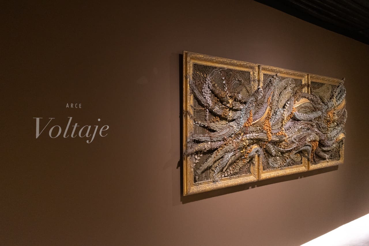 Inside the Voltaje exhibition at Art Underground (Pictured: "Conduit of Divine Energy")