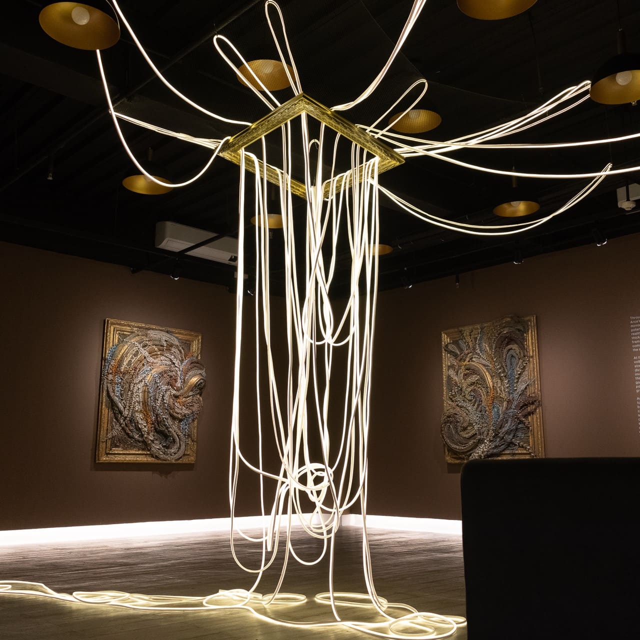 An installation in the Voltaje exhibition at Art Underground