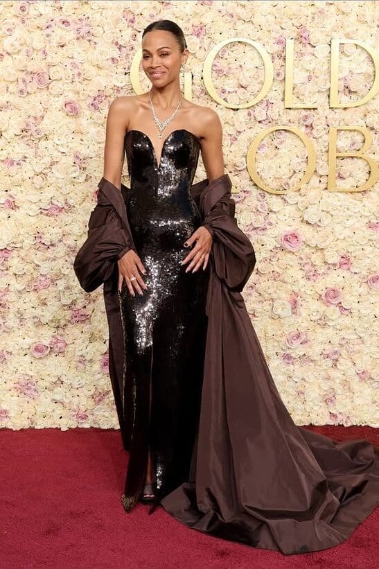 Zoe Saldana in Saint Laurent