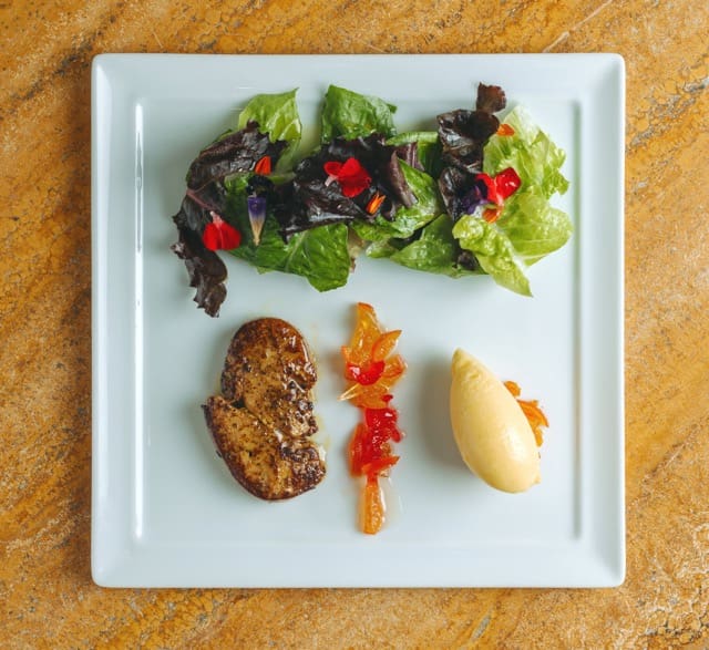 Foie Gras Salad; Lamb Shank Ossobuco; Lobster Prawn Roll; White Chocolate Tiramisu