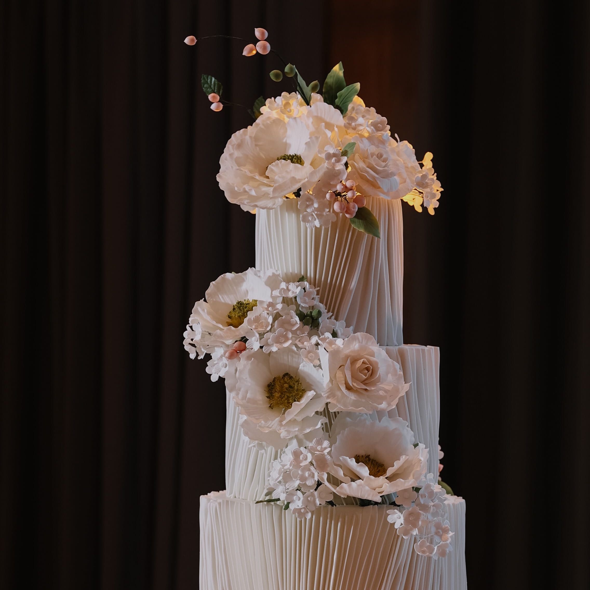 A stunning cake inspired by Issey Miyake's exquisite pleats, created by Heny Sison