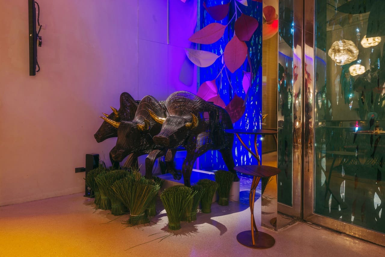 The DJ's booth at Fable Cafe + Lounge