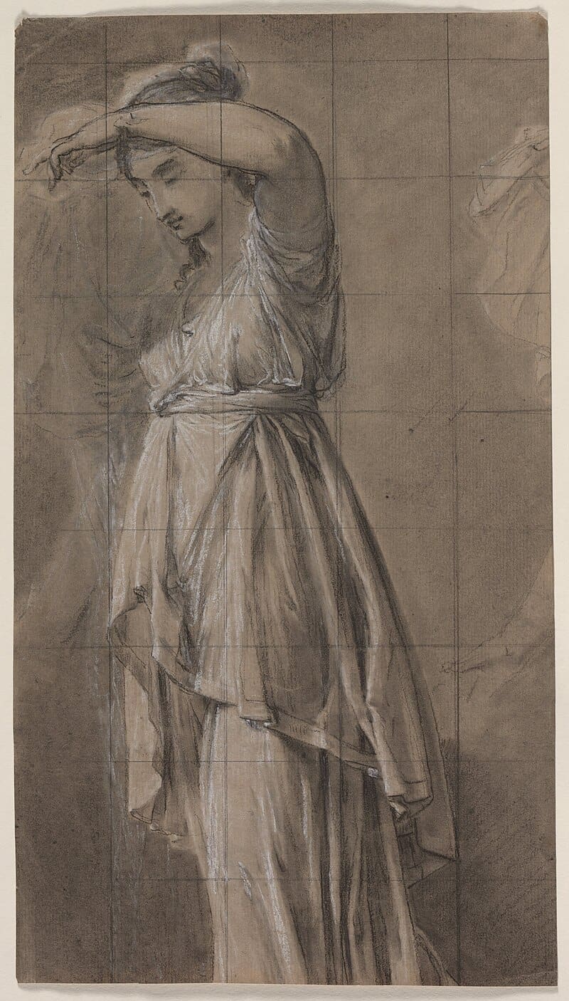 Artistic renditions of Penelope and Athena by Anicet Charles Gabriel Lemonnier and Gustav Klimt, respectively