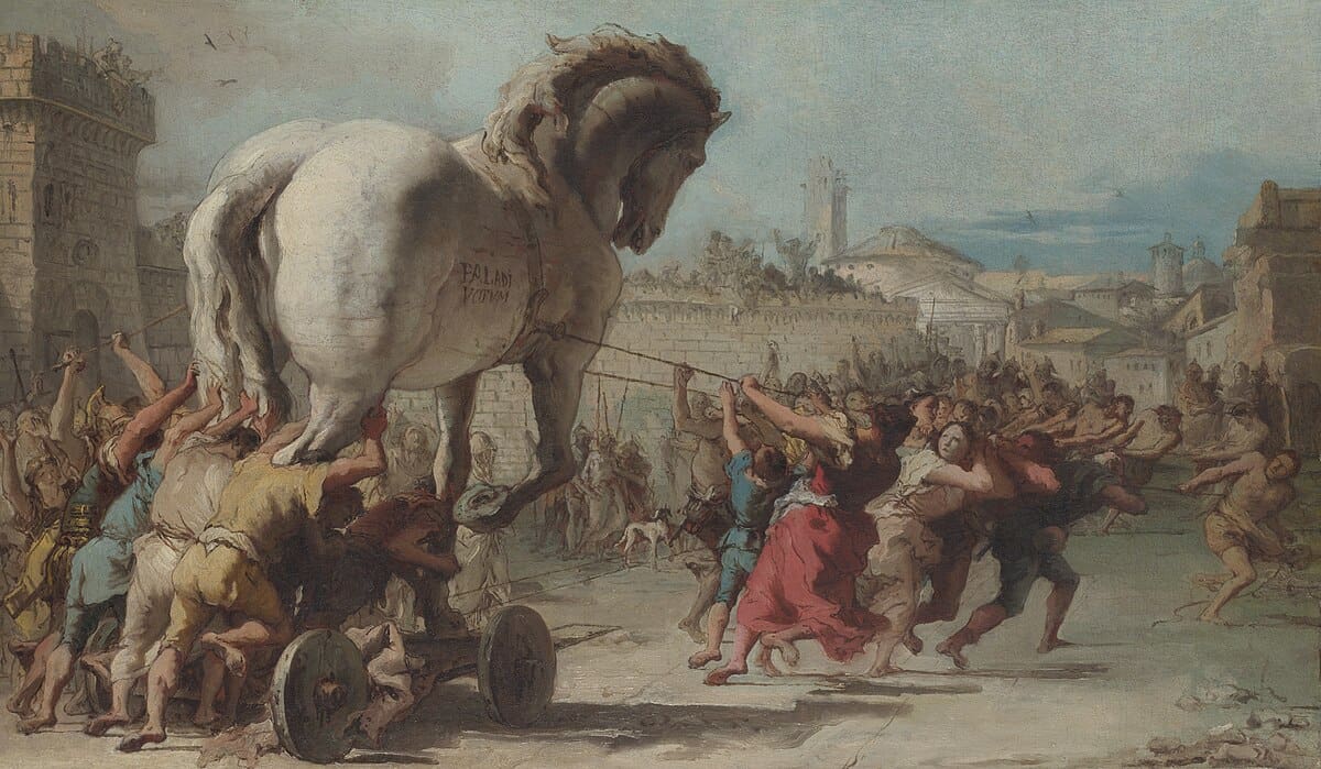 "The Procession of the Trojan Horse in Troy" (c. 1760) by Giovanni Domenico Tiepolo