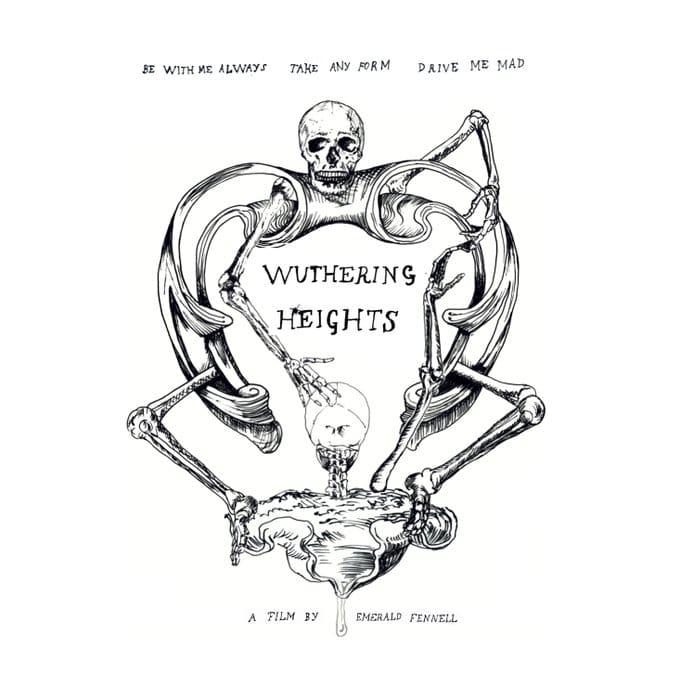 Poster for Wuthering Heights (left) and Margot Robbie in Barbie (right)