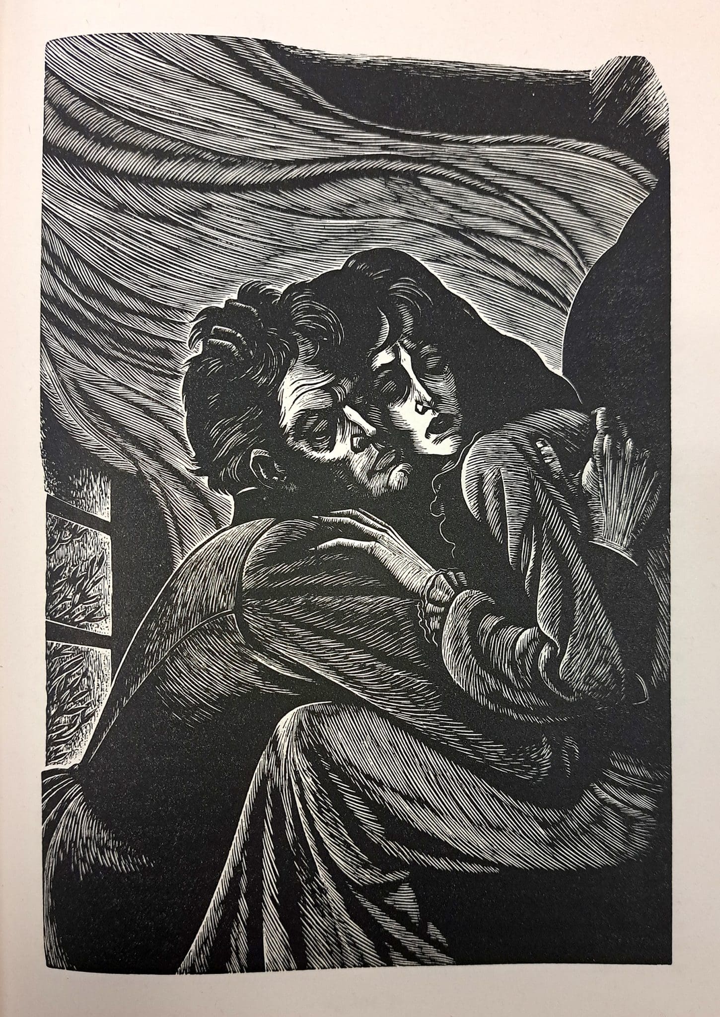 Wood engravings by Fritz Eichenberg illustrating Wuthering Heights for the 1945 Random House edition