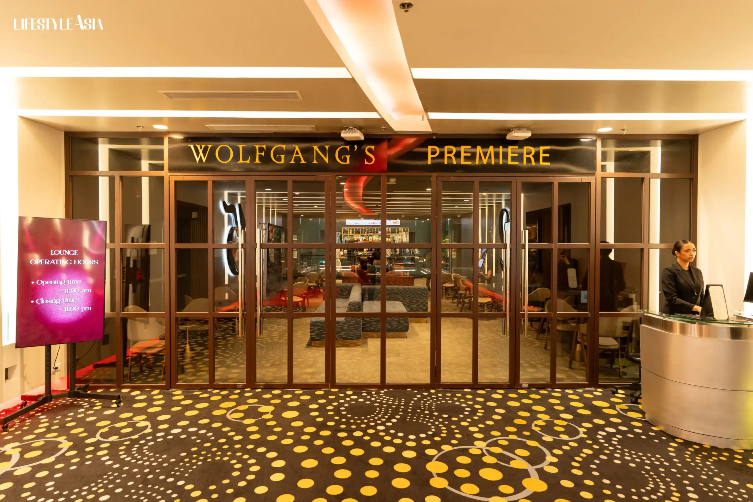 The entrance of Wolfgang's Premiere Lounge in Gateway Mall 2
