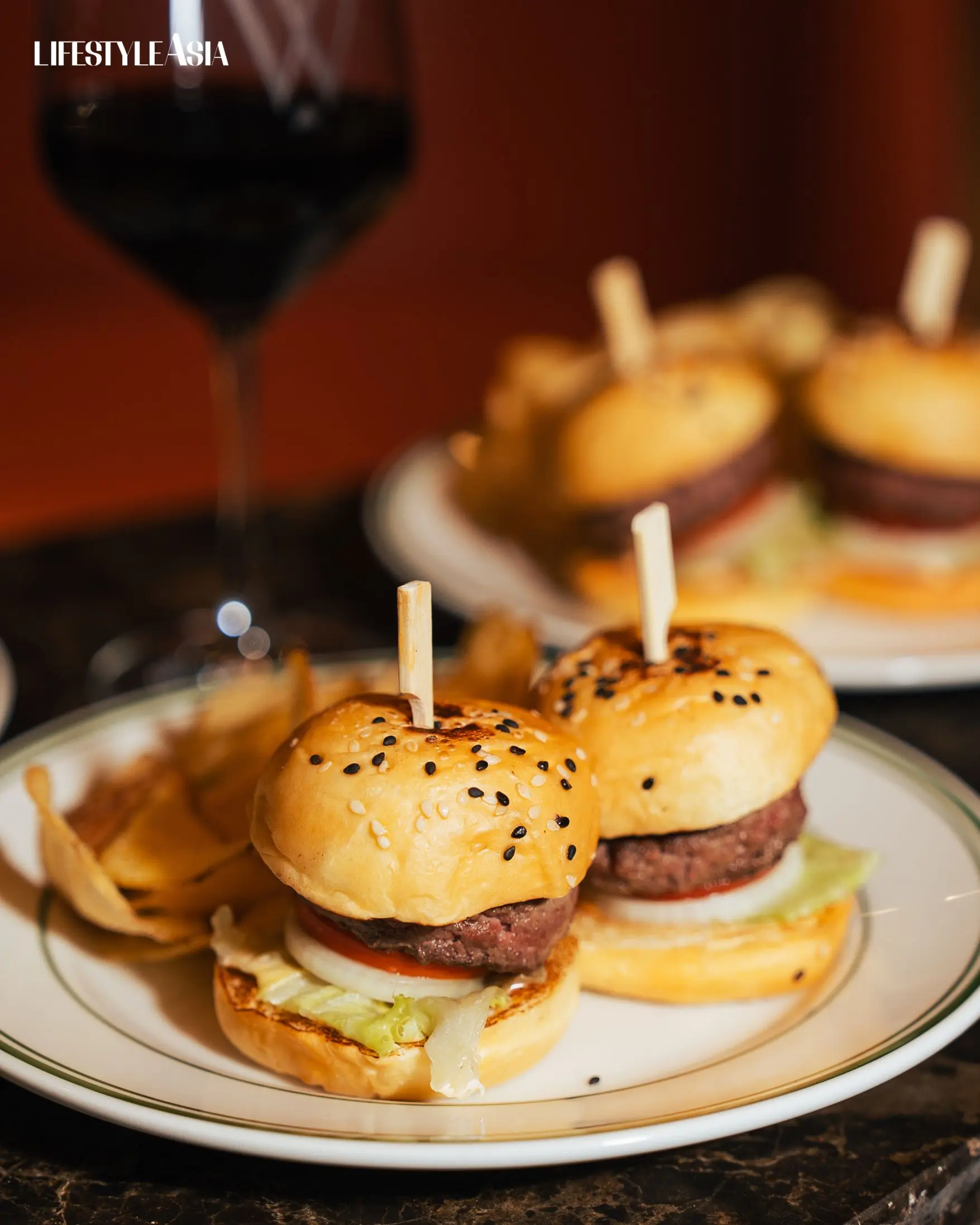 Burger Sliders from Wolfgang's Premiere Lounge