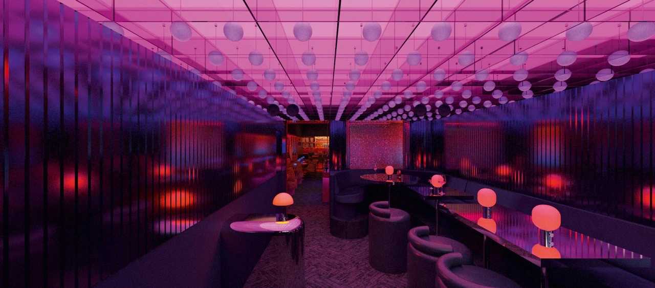 Architectural rendering of the entry way of Beautiful Eyes, courtesy of Sarah Carpenter Studios