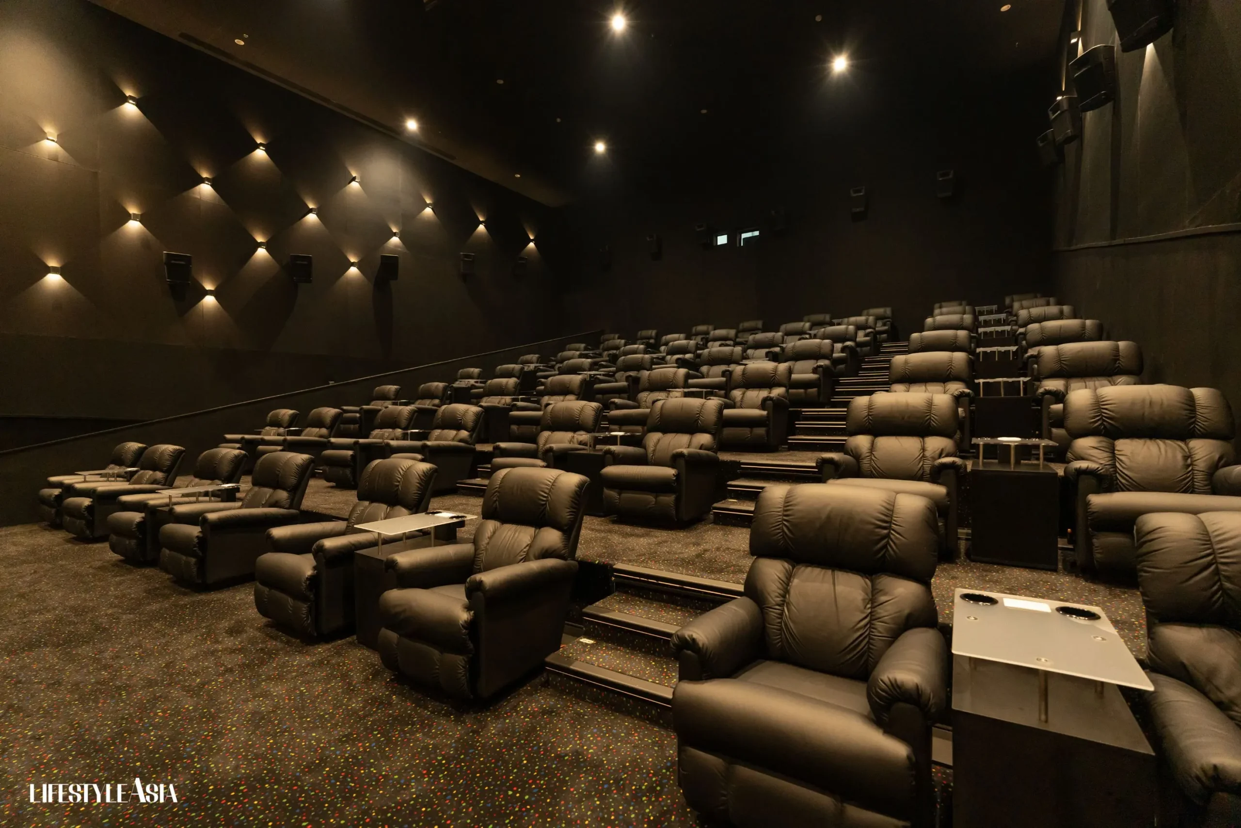 Wolfgang's Premiere Lounge cinema is equipped with La-Z-Boy chairs for ultimate relaxation cinema