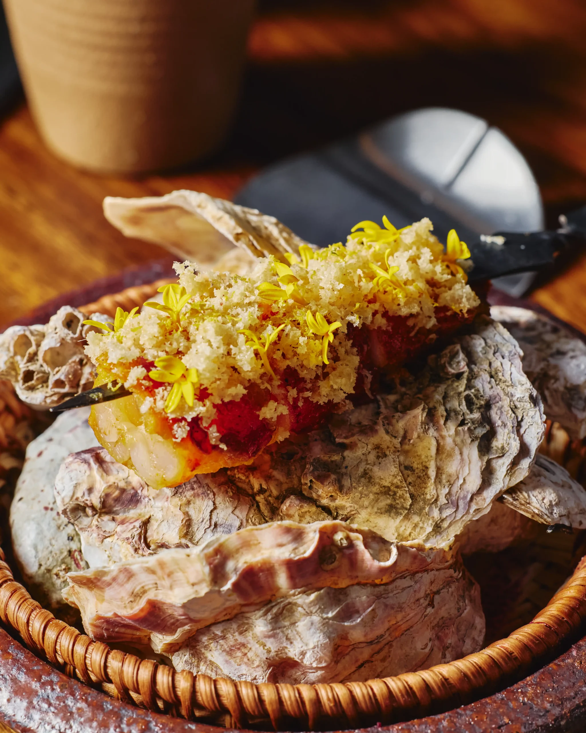 Celera - Giant Maine lobster tail on a skewer