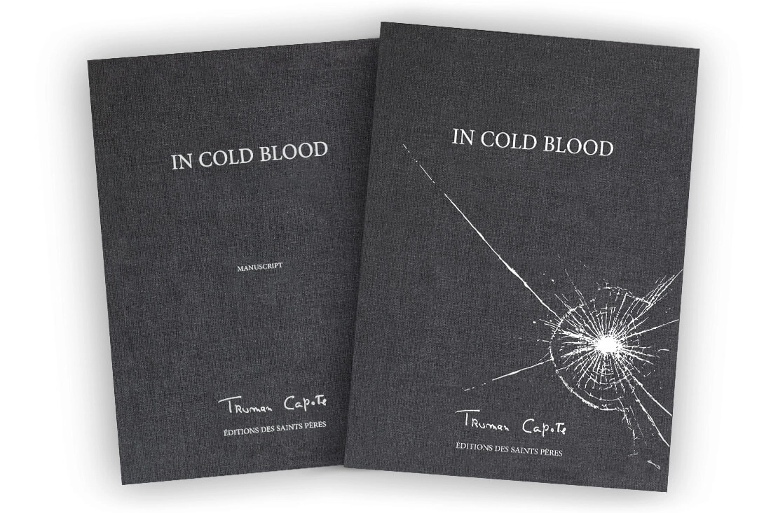 The deluxe, black edition of "In Cold Blood" by Truman Capote, the design used in Anderson's Dior Book Tote for the title