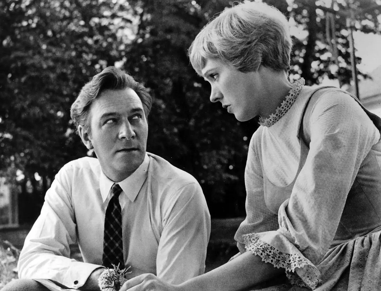 The stars of The Sound of Music: Christopher Plummer and Julie Andrews, on location in Salzburg, Austria, 1964