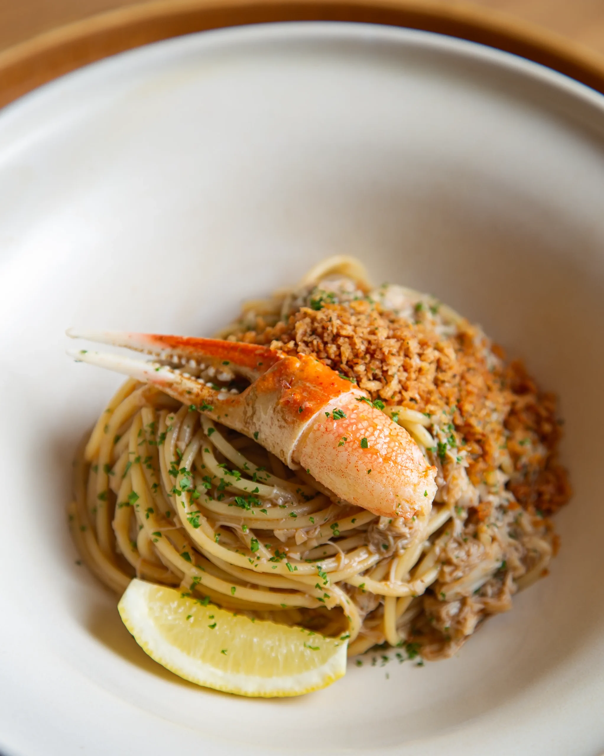 Makanai's Crab Aglio Olio - September Dining